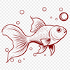 Beautiful Goldfish Vector Graphics A digital illustration of a goldfish, suitable for vector graphics and design projects.