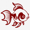 An illustration of a goldfish, a common household pet.