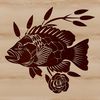 Vibrant Water Dweller Illustration A detailed illustration of a Crappie fish in a water-like environment.