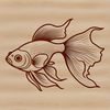 Beautiful Vector Fish Designs A colorful illustration of a goldfish in various poses suitable for vector graphics or clip art.