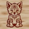Cute Sitting Husky Vector illustration of a sitting Husky dog.