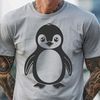 Beautiful Penguin SVG Image Download A digital illustration of a penguin in vector format, suitable for various applications and editing tools.