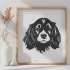 Cocker Spaniel Vector Illustration In DXF File Format For Free Download