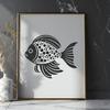 An SVG graphic of a Crappie, shown from head to tail in a clear and simple design.