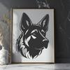 Unique German Shepherd Drawing PNG - Free Download