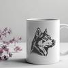 Beautiful Husky - Laser Engraver PNG Free Download