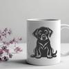 Sitting Dog Drawing - Free DXF