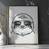 Beautiful Sloth Wearing Sunglasses