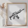 Assault Rifle Printable Image In PNG File Format For Free Download