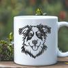 Artistic Australian Shepherd - Animal SVG