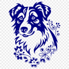 Artistic Australian Shepherd Clip Art