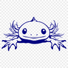 Unique Axolotl Vector Drawing SVG - Free Download