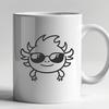 Beautiful Axolotl Wearing Sunglasses SVG