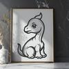 Artistic Baby Dinosaur - Cricut DXF