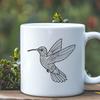 Free Flying Hummingbird Stencil