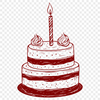 Birthday Cake In SVG For Download, Free Commercial Use