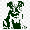 Sitting Bulldog SVG - Artwork For Commercial Use