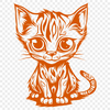 Free Unique Cat Digital Drawing DXF - Commercial Use