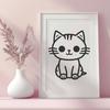 Free Sitting Cat Decal