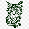 Cat Printable Artwork In SVG, PNG, PDF And DXF Formats