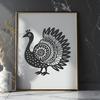 Free Unique Turkey Drawing PDF - Commercial Use