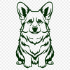 Artistic Sitting Corgi DXF