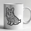 Ornate Corgi In DXF