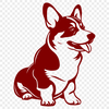 Corgi Illustration In SVG, PNG, PDF And DXF File Formats