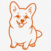 Free Beautiful Corgi Vector Art