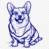 Beautiful Corgi Digital Drawing