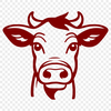 Beautiful Cow Simple Line Drawing