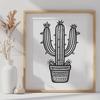 Artistic Cactus - DXF For Commercial Use