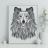 Creative Shetland Sheepdog Artwork - Free PNG