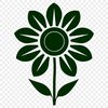 Floral Sunflower Vector Illustration In DXF For Free Download