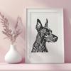 Creative Doberman Pinscher - Cricut DXF