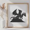 Artistic Dragon - Vinyl PNG Free Download