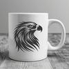 Bird Silhouette SVG Design Eagle bird head illustration in vector format.