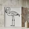 Artistic Flamingo In PDF And PNG