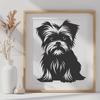 Creative Sitting Morkie Clip Art