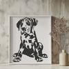 Cute Sitting Great Dane - SVG