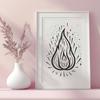 Fire Printable Artwork In SVG, PNG, PDF And DXF File Formats