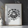 Sloth Decal In SVG, PNG, PDF And DXF File Formats