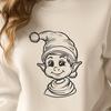 Artistic Christmas Elf SVG, PNG, PDF And DXF Files