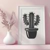 Unique Cactus In SVG & DXF