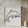 Cute Dolphin In PDF & PNG