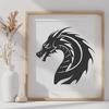 Free Dragon - Laser SVG