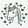 Unique Horse In SVG, PNG, PDF And DXF File Formats - Free