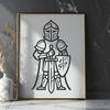 Free Unique Knight Artwork DXF - Commercial Use