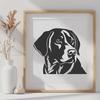 Free Unique Labrador Retriever Printable Image DXF - Commercial Use