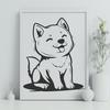 Sitting Shiba Inu Clip Art